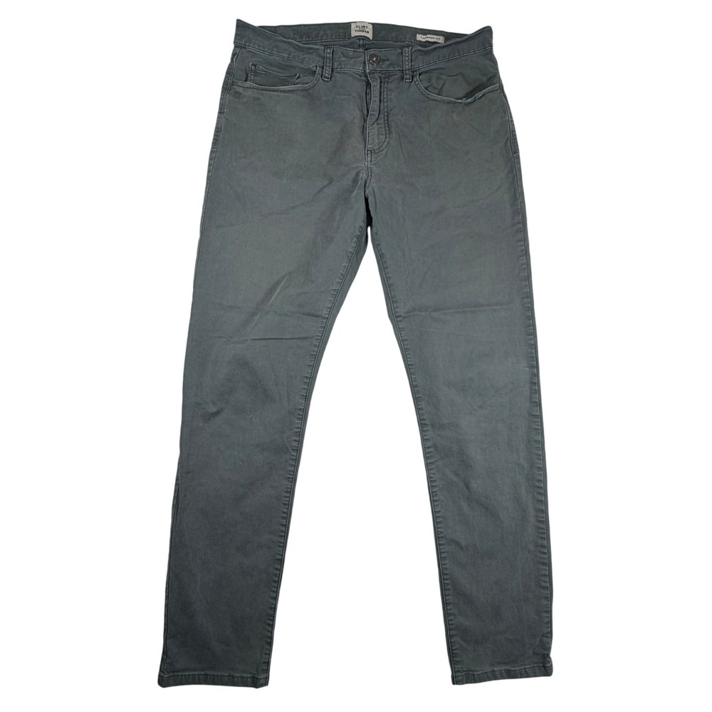 Flint and Tinder 365 Tapered Fit Pants Mens 33x32 Slate Grey Green Chinos
